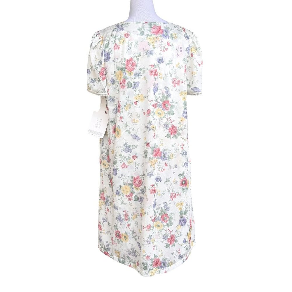 VTG Vanity Fair 2 Pc Floral Lace Nightgown & Robe Peignoir Set Size Medium NEW - Picture 6 of 10